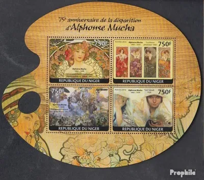 Produktbild von Briefmarken Niger 2014 Mi 2752-2755 Kleinbogen (kompl. Ausg.) postfrisch Alfons Mucha