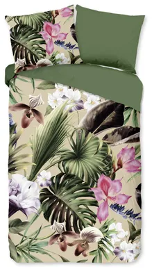 Imagen del producto de Juego de sábanas "Irze" - Verde - (140x220 cm) - 100% algodón