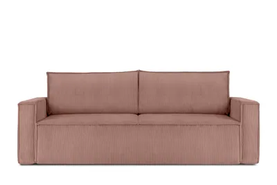 Obrázek produktu pro Rozkládací pohovka Konsimo s funkcí spaní s područkami "NAPI", růžová, manšestrová tkanina, Loft, 228x89x101 cm