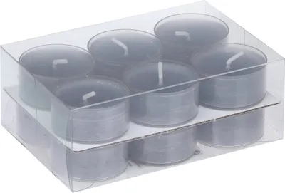 Produktbild von Teelichter in Kunststoffhülle Rauchblau 18/38mm, 12er-Pack Steinhart Kerzen in RAL-Kerzen Güte Qualität