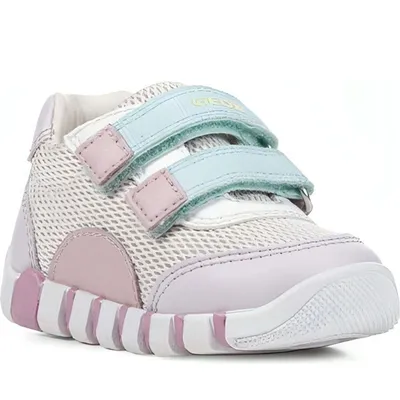 Productafbeelding van Geox meisjes sneakers, model B3558A, artikelnummer 01454 C8842, kleur: roze, maat: 26