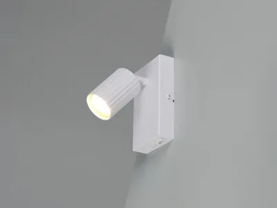 Produktbild von Moderner LED Innen Wandstrahler 1-flammig Weiß mit Schalter, Wandspot schwenkbar