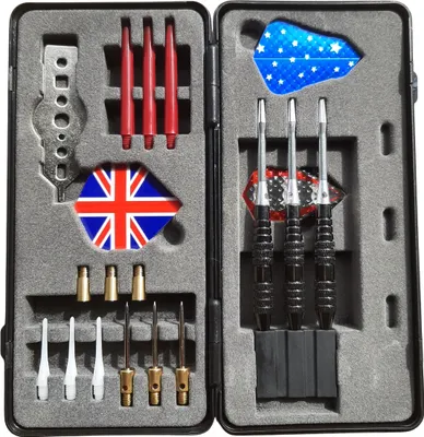 Image de MASTER coffret de fléchettes 3 pcs. - noir et argent