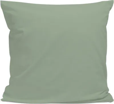 Image de Bleu Calin Taie d'oreiller 100% Percale de coton - Sauge - 65x65cm