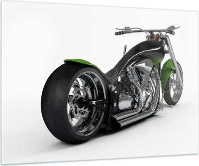 Produktbild von Bilder auf glas - Motorrad Chrom Schlauch Reise - 100x70cm - Glasbilder - Wandbilder - Kunstdruck - zum Aufhängen bereit - Wanddekoration aus Glas - Glas Bilder - Wandbild auf Glas - GAA100x70-1548