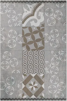 Produktbild von Dekorative alte Fliesen – Vinyl Fußmatte – 60x90 cm – Rutschfest, Pflegeleicht & Langlebig