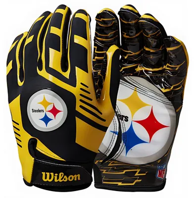 Image de Wilson Youth NFL Stretch Fit Gloves Team Pittsburgh Steelers