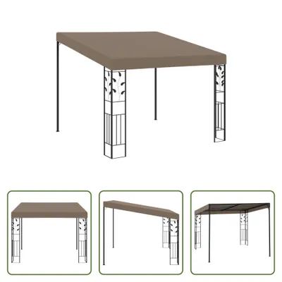 Immagine prodotto di The Living Store Gazebo a parete 3x3x2,5 m Taupe