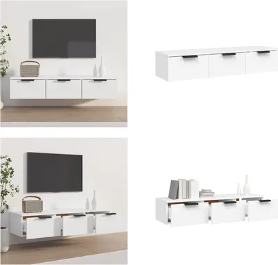 Obrázok produktu pre vidaXL Nástenná skrinka biela 102x30x20 cm Materiál na báze dreva - Nástenná skrinka - Nástenné skrinky - Nástenné skrinky