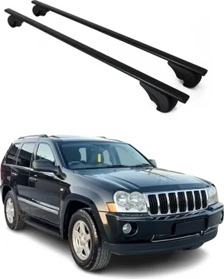 Image de Barres de toit Transversales pour Jeep Grand Cherokee 2005-2010 Fer Noir