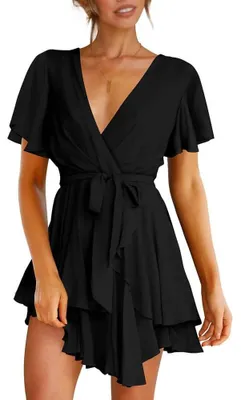 Imagen del producto de Vestido corto con volantes, ideal para fiestas de noche y cócteles