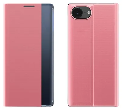 Zdjęcie produktu dla Nowe etui Sleep Case iPhone 16e Flip Cover ze stojakiem - różowe