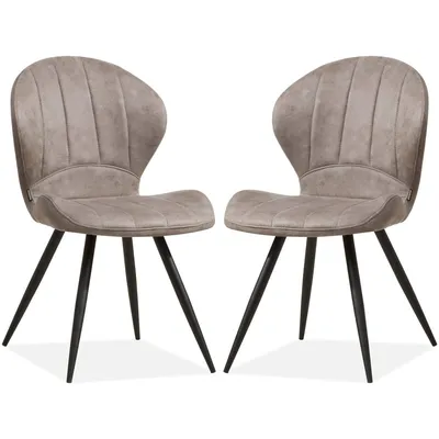 Imagen del producto de MX Sofá, silla para comedor Magic - Pebble (juego de 2 unidades)
