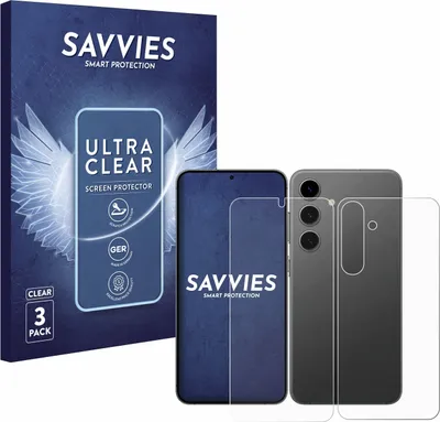 Produktbild von 6x Für Samsung Galaxy S24 Plus (Display+Rückseite) Schutzfolie Savvies Displayschutz Display Schutz Folie Klar Transparent