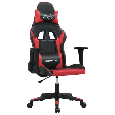 Productafbeelding van Massage gamestoel kunstleer zwart en rood