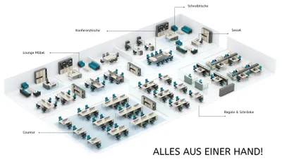 Produktbild von Bürotisch Computertisch Schreibtisch Eckschreibtisch Arbeitstisch Büro Tische