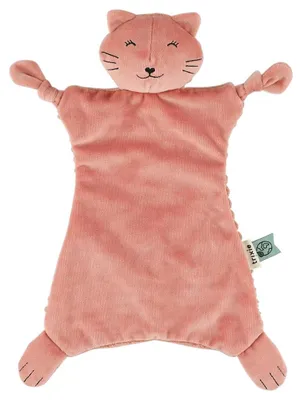 Productafbeelding van Trixie Knuffeldoekje Baby, mevrouw Kat, roze, biologische katoen