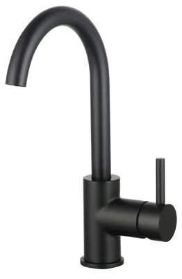 Produktbild von BB ColdOpen Wasserhahn Einhebel Waschtischbatterie Einhebelmischer, schwarz matt
