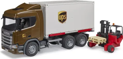 Produktbild von Scania Super 560R Logistik LKW mit Mitnahmestapler