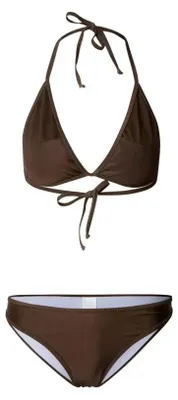 Produktbild von Urban Classics Bikini-Set Damen Ladies Piped Triangle Bikini braun L