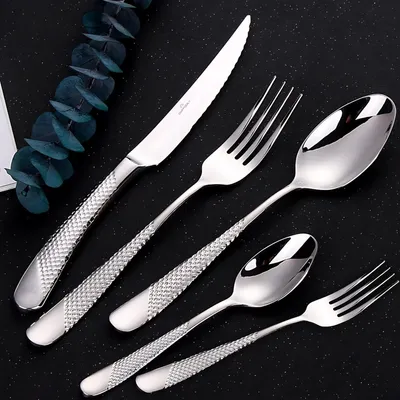 Productafbeelding van Bestekset 30-delig, 6 personen, roestvrij staal 18/10, vaatwasmachinebestendig, voor feestelijke diners