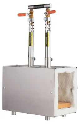 Produktbild von SucceBuy Tragbare Propangas-Schmiede mit 2 Brennern, 1427 °C, Schmiedeofen mit quadratischer Form, Edelstahl, Gasschmiedewerkzeuge und -ausrüstung, geeignet für Metallschmiedearbeiten