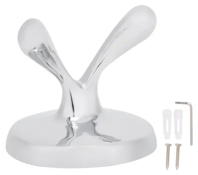 Produktbild von Wandmontierter Doppel-Bademantelhaken aus Edelstahl, Kleider- und Handtuchhalter für Badezimmer