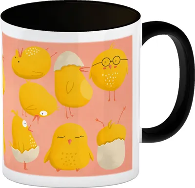 Produktbild von Küken Kaffeebecher Schwarz für Ostern