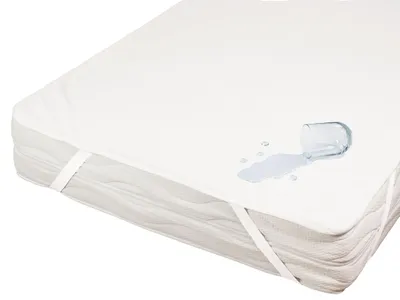 Produktbild von Matratzenschutz mit Gummiband, 75% Baumwolle, 25% Polyester, 100x200 cm, weiß