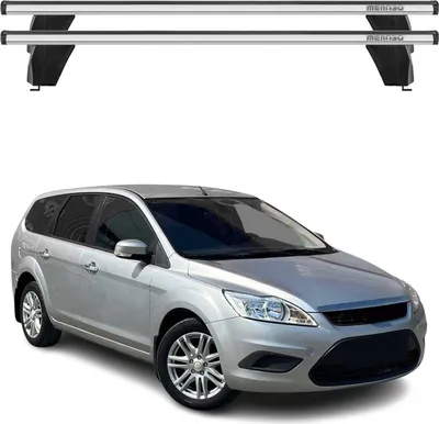 Produktbild von Menabo Dachträger Grundtäger für Ford Focus Turnier 2004-2011 75kg Alu Silber 2x