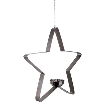 Produktbild von STACEY Teelichthalter - H.41cm x D.40cm - Edelstahl - silberfarben