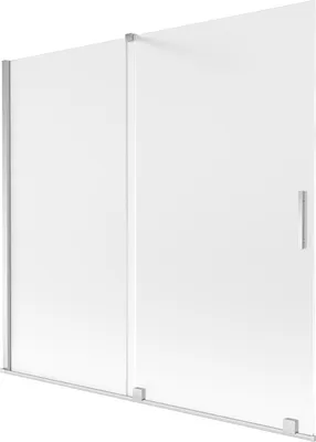 Produktbild von Mexen Velar 2-flügelige, verschiebbare Badewannenabtrennung 170 x 150 cm, matt, Chrom - 896-170-000-31-01