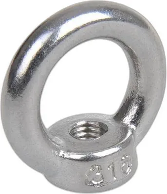 Produktbild von Ringmutter M8. A4 RVS AISI 316