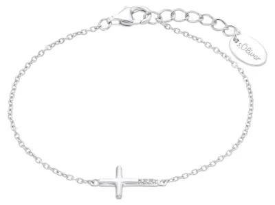Produktbild von s.Oliver Kids Girls Armband 2035515 Kreuz Silber Zirkonia