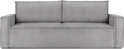 Obrázek produktu pro Rozkládací pohovka Konsimo s funkcí spaní s područkami "NAPI", světle šedá, manšestrová tkanina, Loft, 228x89x101 cm