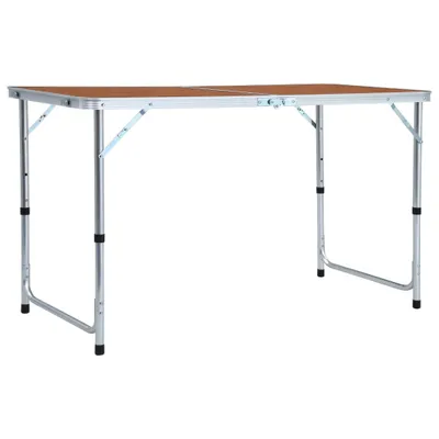 Image de Table de camping pliante en aluminium 120 x 60 cm