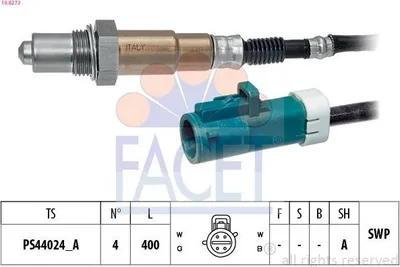 Produktbild von FACET Lambdasonde für FORD Fiesta Mk5 Schrägheck (JH1, JD1, JH3, JD3) Beheizt Planarsonde 400mm 10.8273