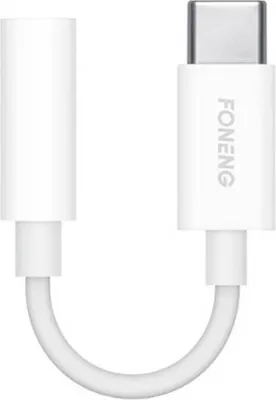 Image de Audio cable 3.5mm jack to USB type-C Foneng BM21 (white)