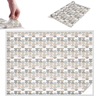 Obrázek produktu pro Vitrážová fólie na okna - 146x200 cm - Vitrážová fólie na okna, dekorativní a neprůhledná - Samolepicí dekorativní skleněná fólie s vitrážovým vzorem - UV ochrana, snadná instalace, dekorace oken - Geometrické vzory