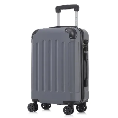 Produktbild von yonsly Premium Reisekoffer TSA-Schloss,YKK-Reißverschluss Hartschalen-Koffer Trolley Kabinenkoffer Rollkoffer Suitcase Handgepäck (Grau, M)