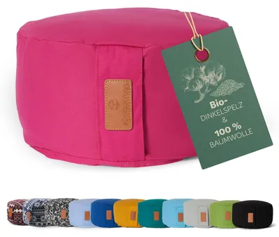 Produktbild von #DoYourYoga rundes Yogabolster - waschbarer Bezug, -Dinkelspelz (KBA) Füllung