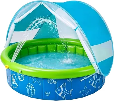 Produktbild von Faltbare Kinderpool mit Sonnendach für Kleinkinder