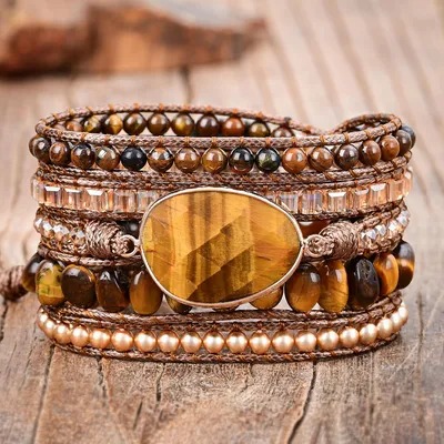 Produktbild von Tigerauge Wickelarmband