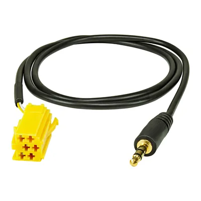 Produktbild von AUX-IN Adapter kompatibel mit Smart ForTwo (451) Fiat Grande Punto Alfa 159 auf 3 5mm Klinkenanschluß