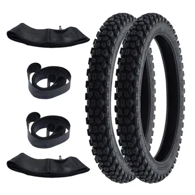 Zdjęcie produktu dla 2x Opony Enduro Motocross VeeRubber VRM022 2.75-17 (2 3/4 x 17) 47R TT + dętka + taśma do felg