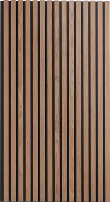 Produktbild von SucceBuy Akustikplatten aus Holzlamellen, 23,6 x 47,2 Zoll, MDF-Kunstholz-Wandpaneele zur Geräuschreduzierung und stilvollen Einrichtung, Walnuss