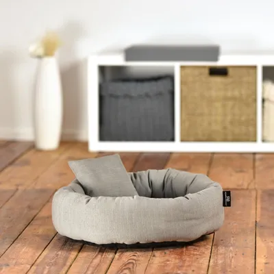 Zdjęcie produktu dla Rohrschneider – RS 22253 – "Kuschelinsel" – rozmiar 2, kolor szary, wykonane z materiałów pochodzących z recyklingu – Kolor: szary – Meble dla zwierząt domowych