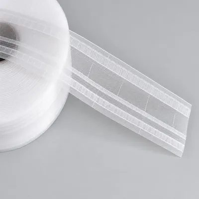 Produktbild von Gardinenband **Meterware** Wellenband Faltenband Taschenband zum Aufnähen, variabel, transparent