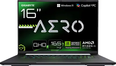 Immagine prodotto di GIGABYTE AERO X16 1VH93ITC94DH, AMD Ryzen AI 7, 2 GHz, 40,6 cm (16"), 2560 x 1600 px, 16 GB, 1 TB