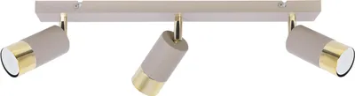 Image de Spot de plafond Hugo cachemire doré à 3 ampoules GU10 – spot moderne pour salon ou couloir